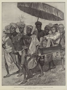 Tenente (agora Major) Grant, ferido no Manipur Fighting, levado de volta para Tummu